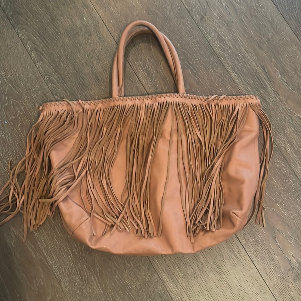 Perfect condition beige everyday fringe bag